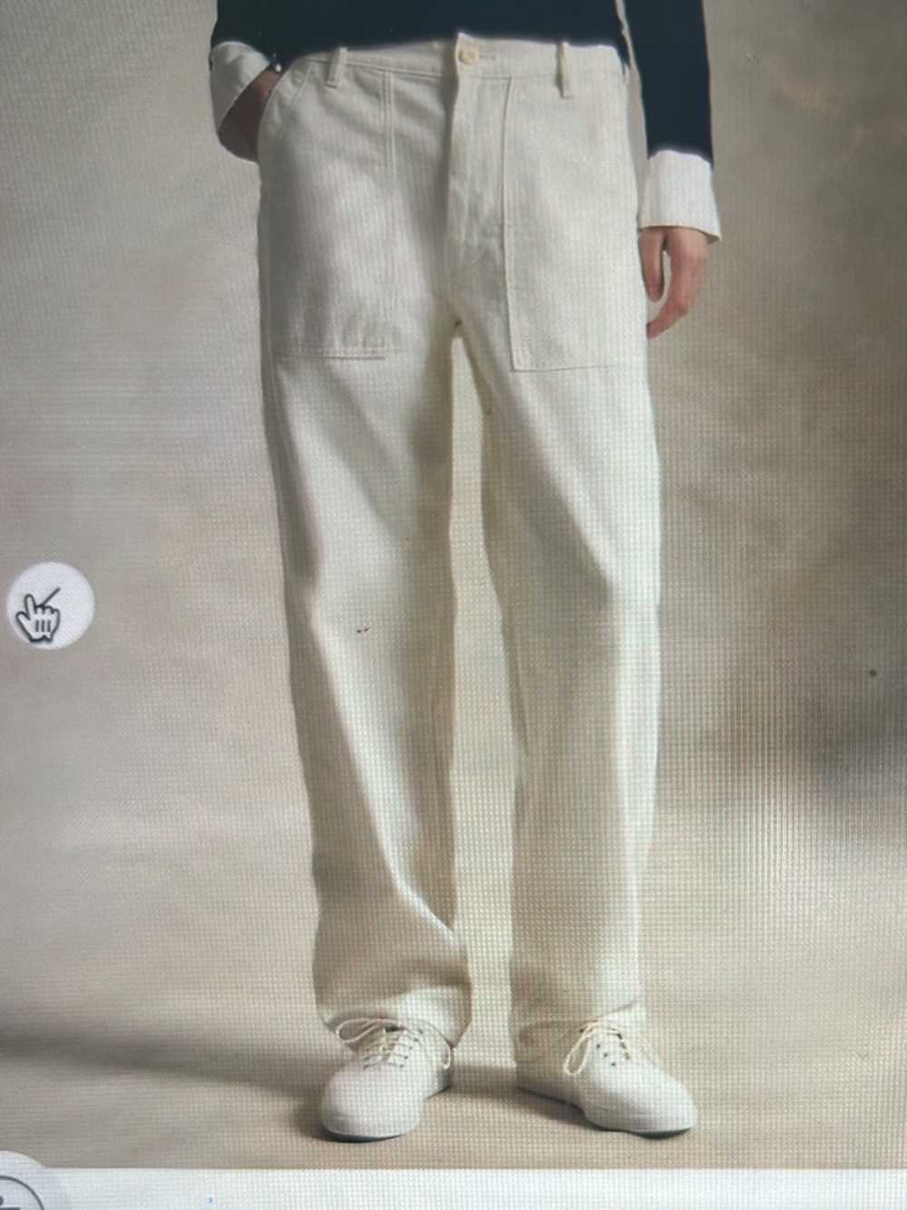Polo Ralph Lauren Ricky Pant (Cotton Utility Pant): Ecru, Size 4
